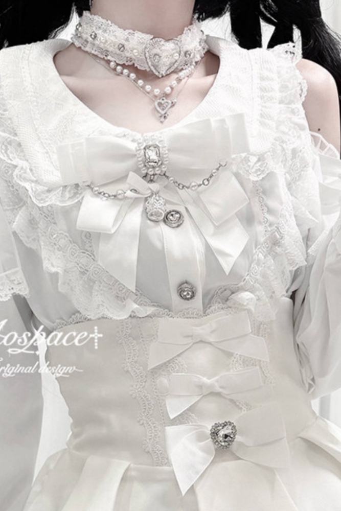 AO Space Ideal World Off Shoulder Lacework Jirai Kei Blouse