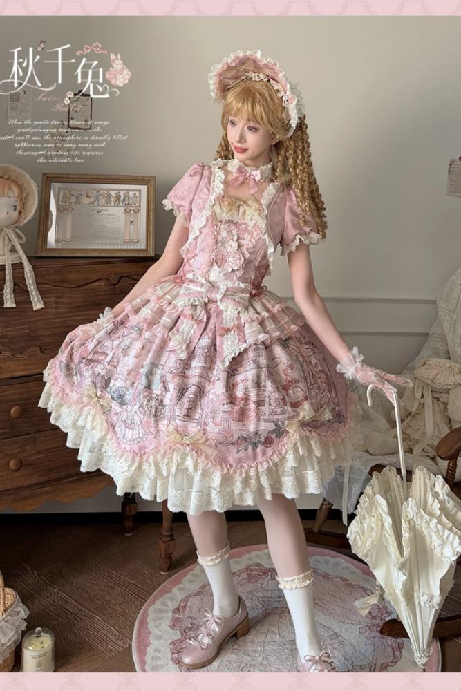 Swing Rabbit Gorgeous Lolita One Piece Dress