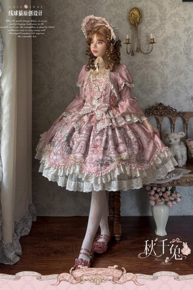 Swing Rabbit Gorgeous Lolita One Piece Dress