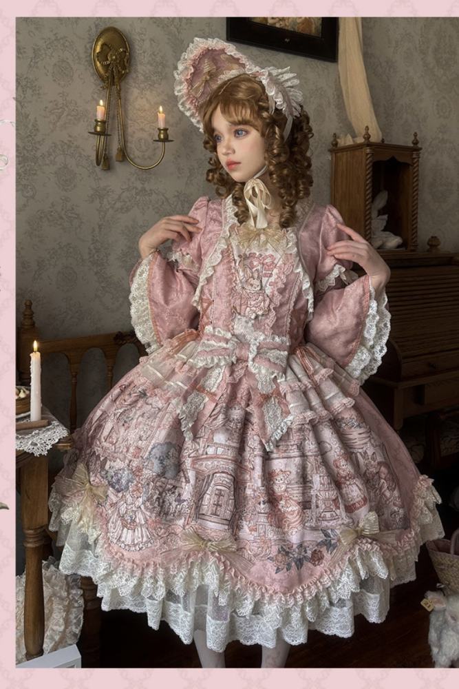 Swing Rabbit Gorgeous Lolita One Piece Dress