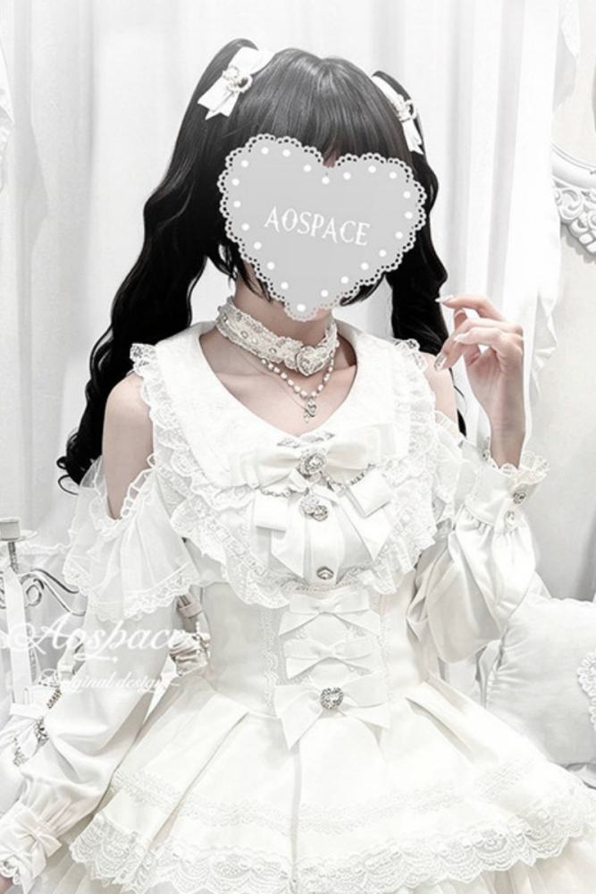 AO Space Ideal World Off Shoulder Lacework Jirai Kei Blouse