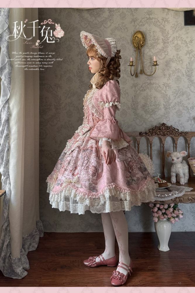 Swing Rabbit Gorgeous Lolita One Piece Dress
