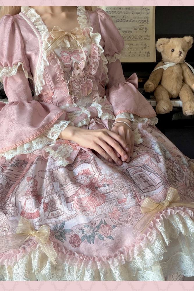 Swing Rabbit Gorgeous Lolita One Piece Dress