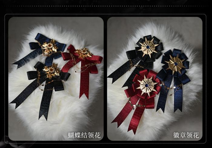 Tale Bringer The Silent Battle Ouji Lolita Hat Brooch and Tie