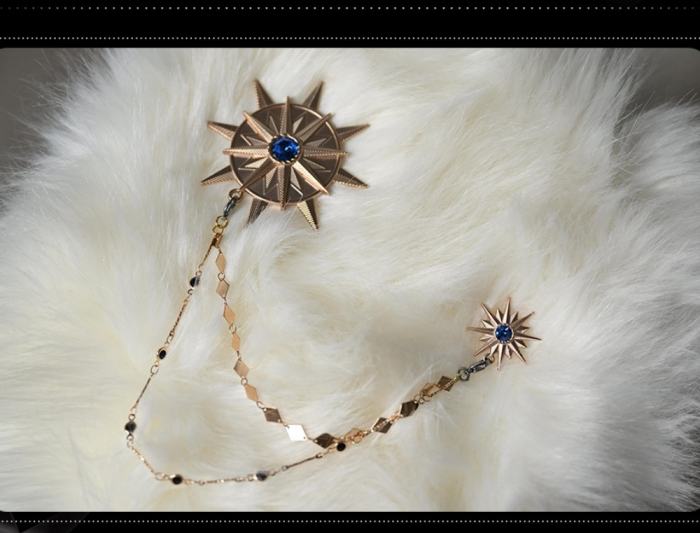 Tale Bringer The Silent Battle Ouji Lolita Hat Brooch and Tie