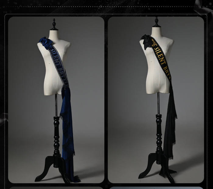 Tale Bringer The Silent Battle Ouji Lolita Hat Brooch and Tie