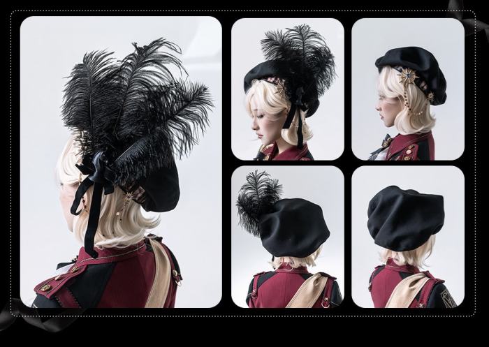 Tale Bringer The Silent Battle Ouji Lolita Hat Brooch and Tie