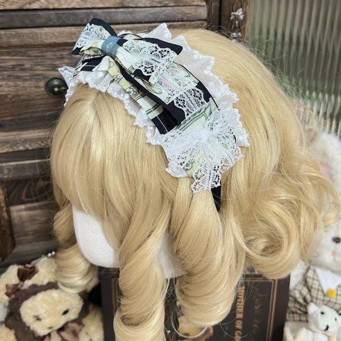 Emerald Gallery Lolita Hairband Hat and Side Clip