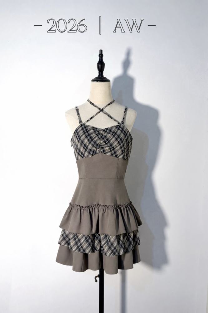 Ginga U Seikei Sweet Girly Spaghetti Strap Dress