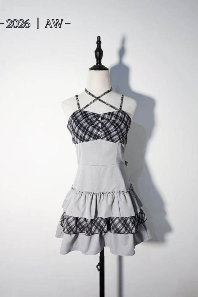 Ginga U Seikei Sweet Girly Spaghetti Strap Dress