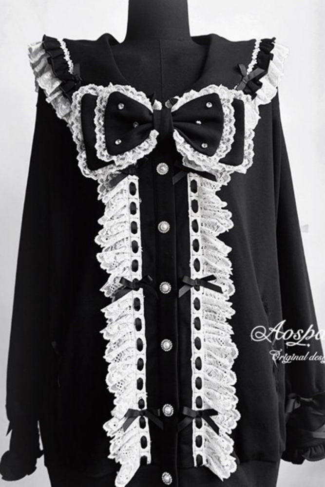 AO Space Sailor Collar Lacework Jirai Kei Coat