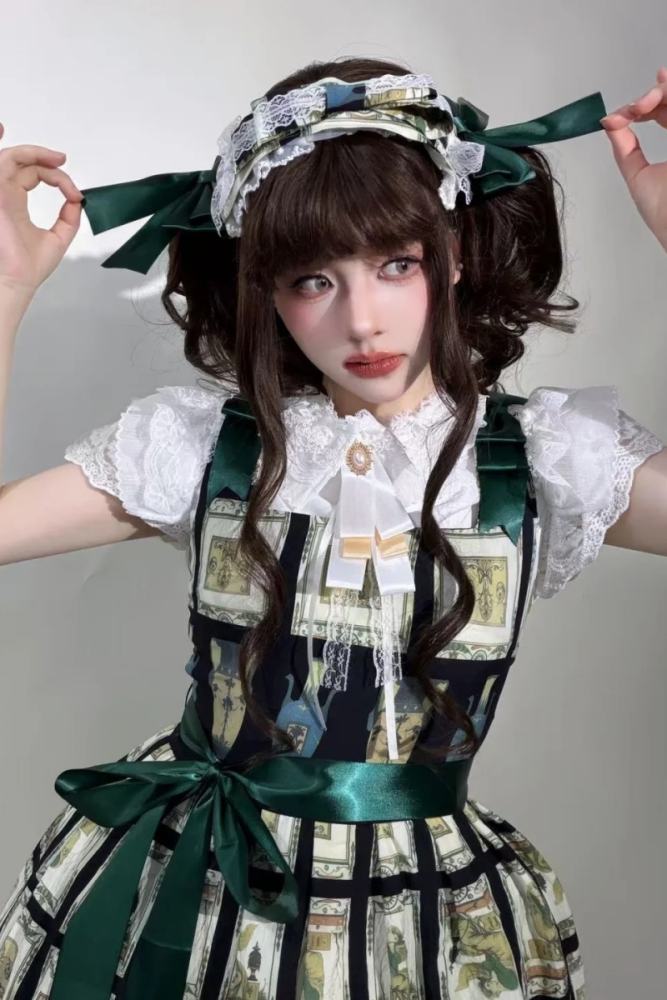 Emerald Gallery Lolita Hairband Hat and Side Clip