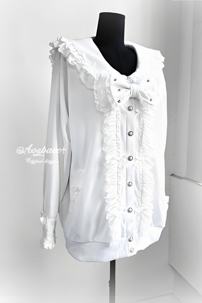 AO Space Sailor Collar Lacework Jirai Kei Coat
