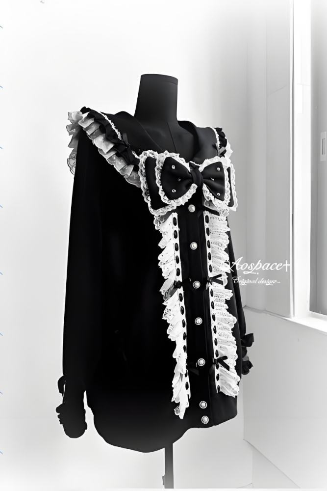 AO Space Sailor Collar Lacework Jirai Kei Coat