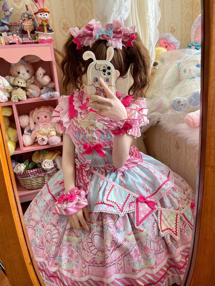 Unchartde Stars Candy Amusement Park Sweet Lolita Jumpers and Blouse