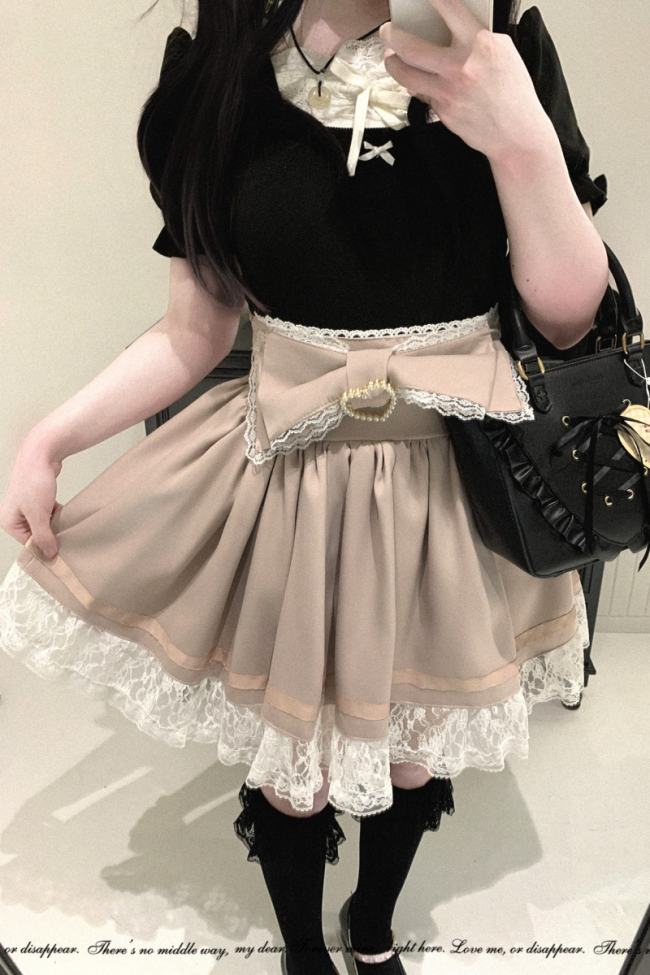 Kitty Bxllet Bows Bunny Ruffled Jirai Kei Skirt 4 Colors