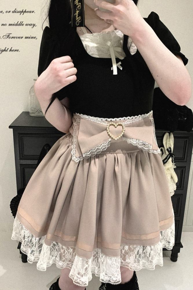Kitty Bxllet Bows Bunny Ruffled Jirai Kei Skirt 4 Colors