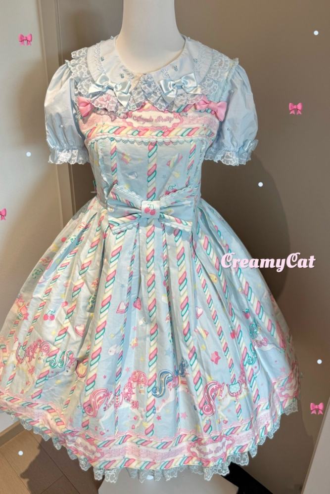 Creamy Cat Lacework Frills Cotton Lolita Blouse Old School