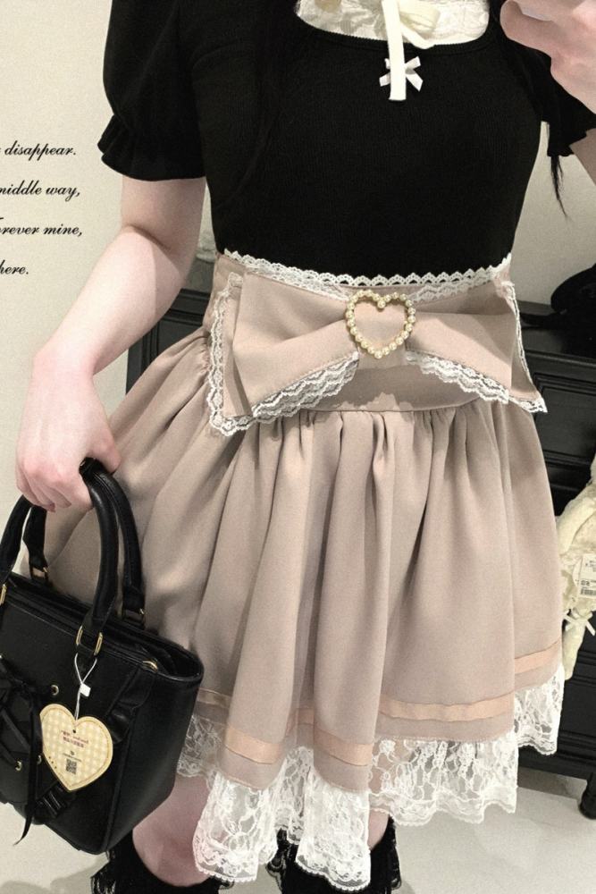 Kitty Bxllet Bows Bunny Ruffled Jirai Kei Skirt 4 Colors