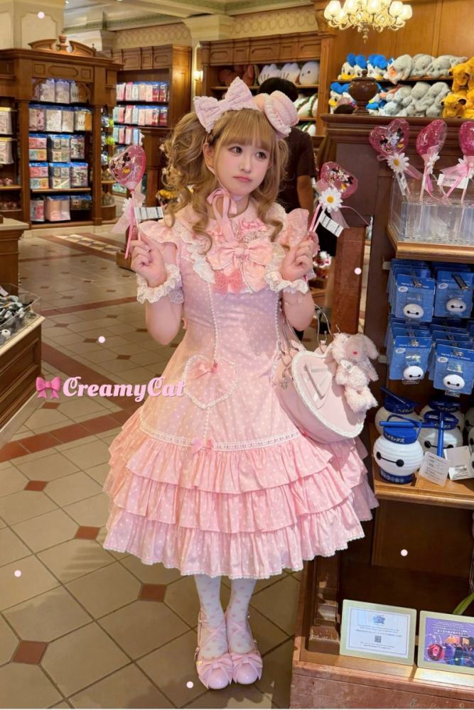 Creamy Cat Lacework Frills Cotton Lolita Blouse Old School