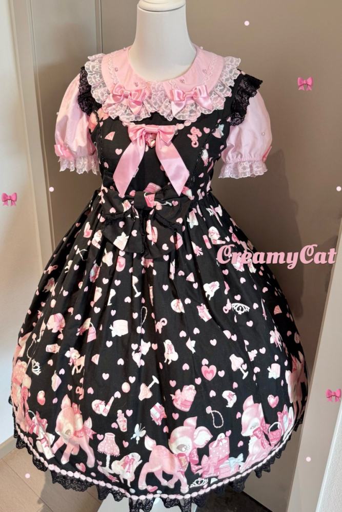 Creamy Cat Lacework Frills Cotton Lolita Blouse Old School