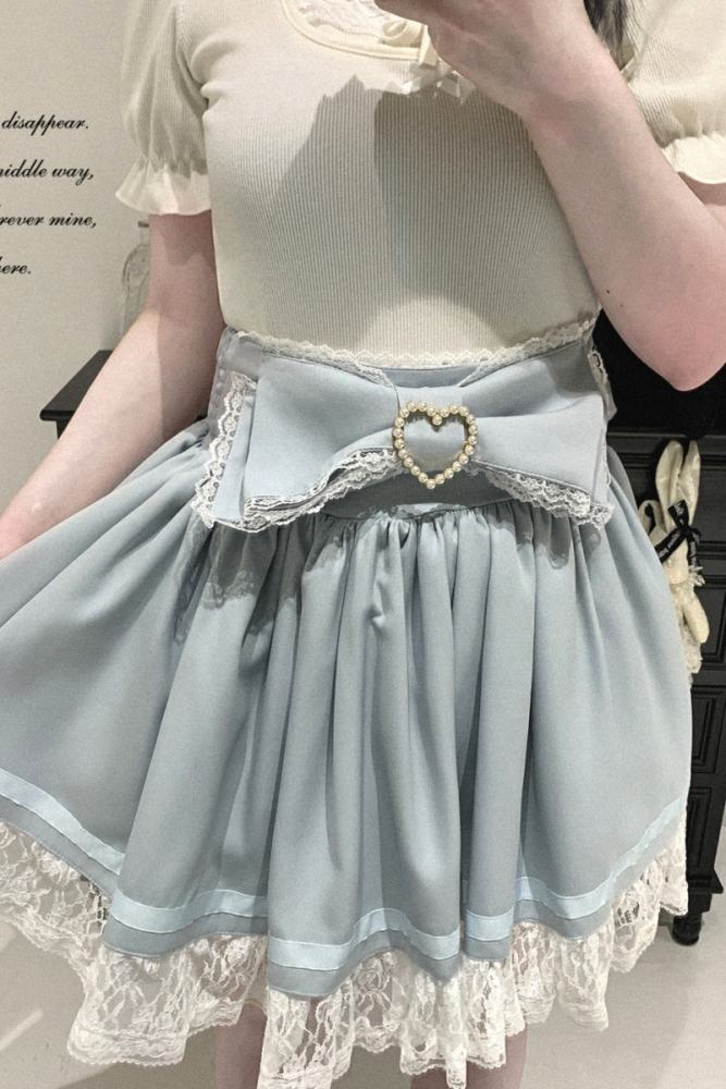 Kitty Bxllet Bows Bunny Ruffled Jirai Kei Skirt 4 Colors