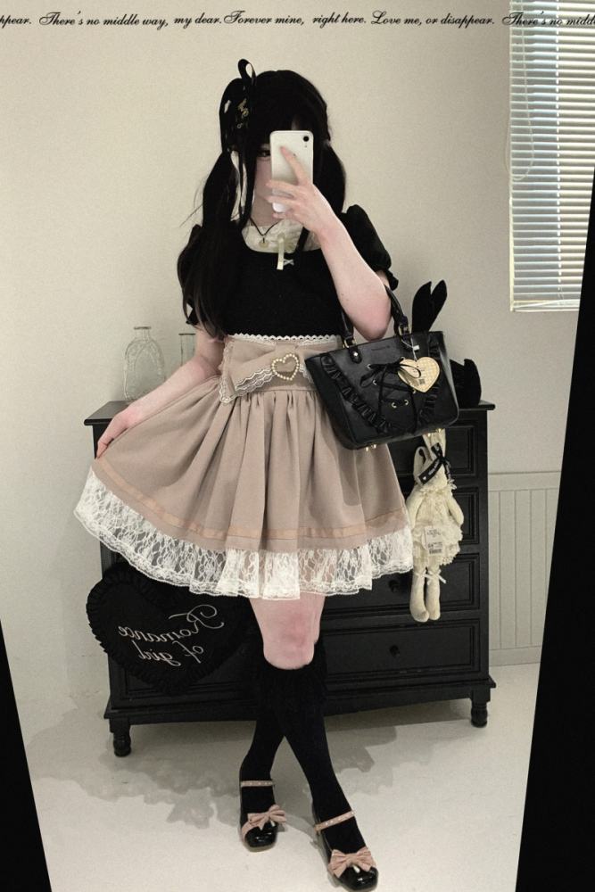 Kitty Bxllet Bows Bunny Ruffled Jirai Kei Skirt 4 Colors