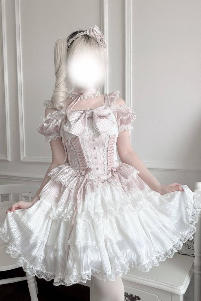 Virtual Paradise Pearl Nocturne Ballet Style Jirai Kei Dress