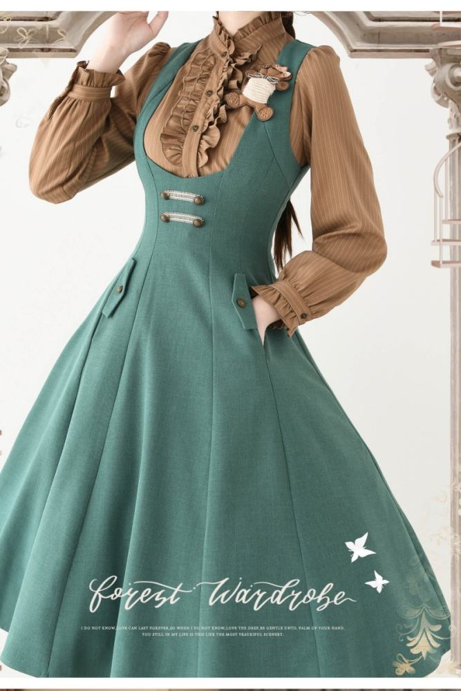 Forest Wardrobe Retro Elegant Corset Jumper and Blouse