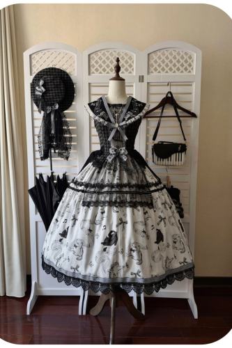 Peony Lolita Meow Melodious Tone Classic Lolita Jumper Skirt