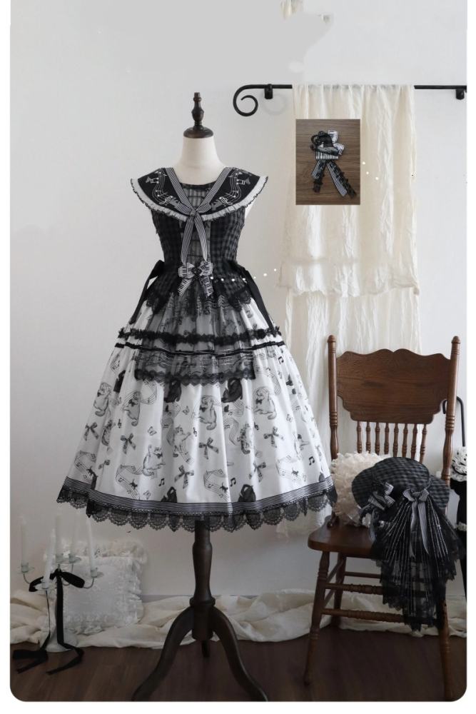 Peony Lolita Meow Melodious Tone Classic Lolita Jumper Skirt