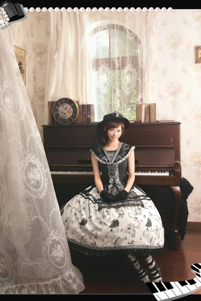 Peony Lolita Meow Melodious Tone Classic Lolita Jumper Skirt