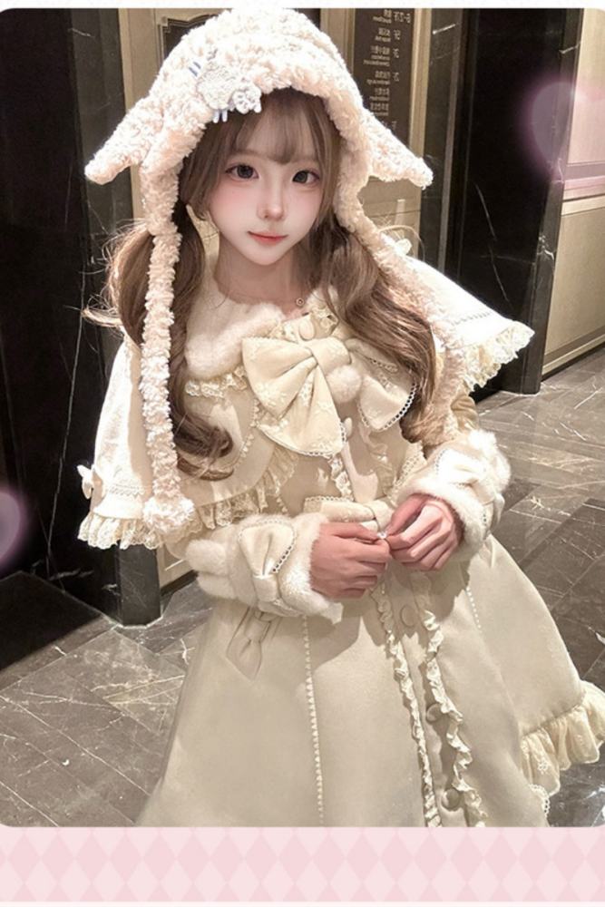 Meng Fu Zi Princess Rabbit Sweet Lolita Coat and Cape