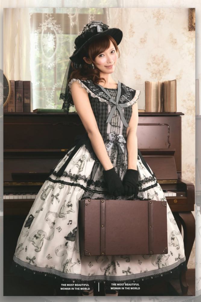 Peony Lolita Meow Melodious Tone Classic Lolita Jumper Skirt