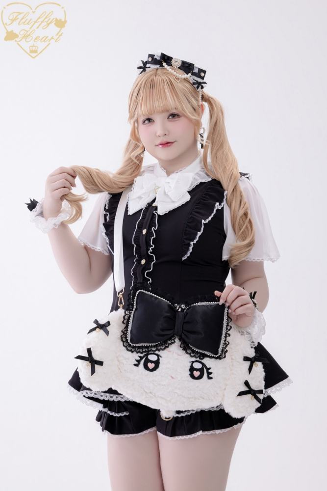 Fluffy Heart Soft Versatile Big Face Bag