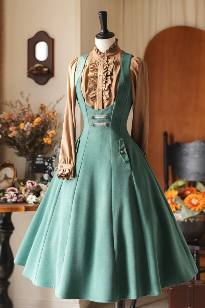 Forest Wardrobe Retro Elegant Corset Jumper and Blouse