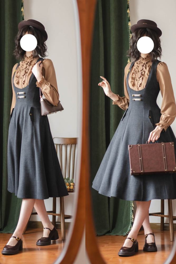Forest Wardrobe Retro Elegant Corset Jumper and Blouse