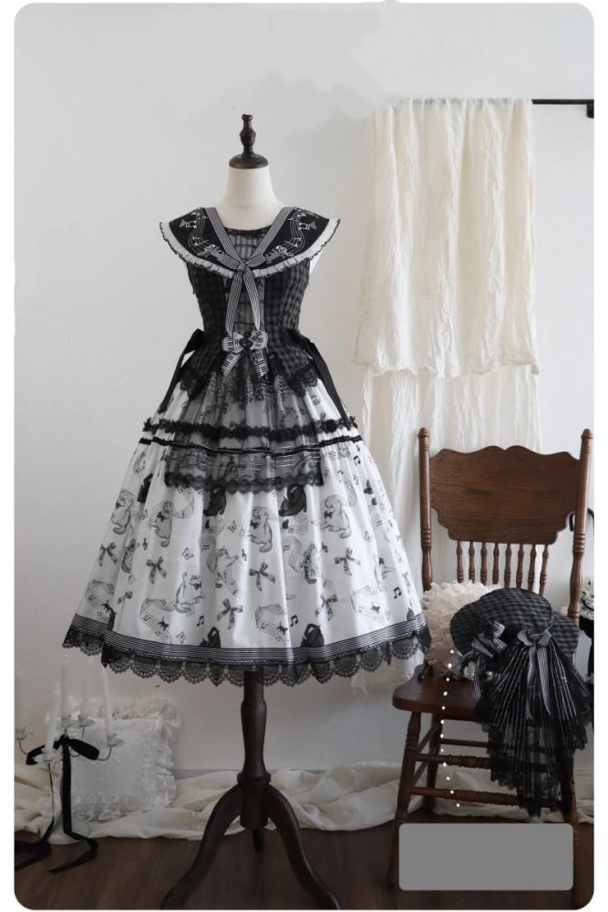 Peony Lolita Meow Melodious Tone Classic Lolita Jumper Skirt