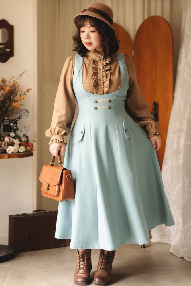 Forest Wardrobe Retro Elegant Corset Jumper and Blouse