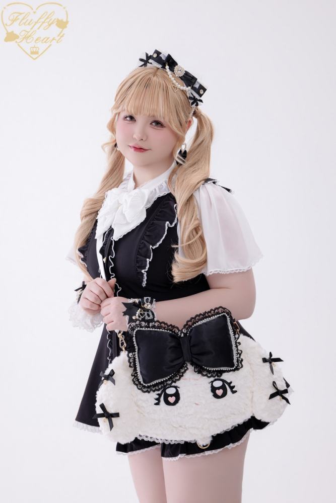 Fluffy Heart Soft Versatile Big Face Bag