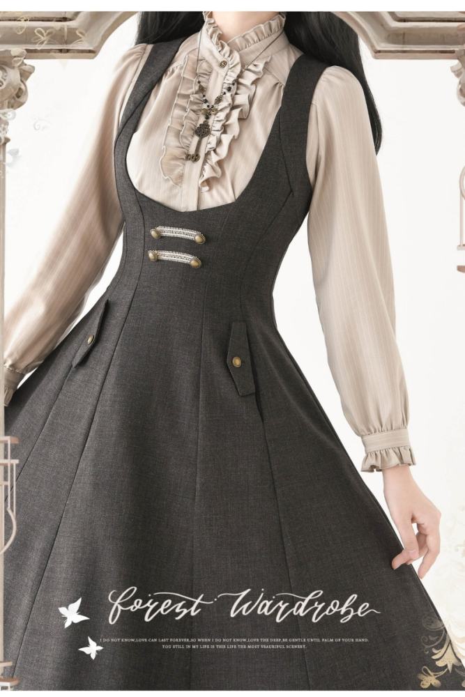 Forest Wardrobe Retro Elegant Corset Jumper and Blouse
