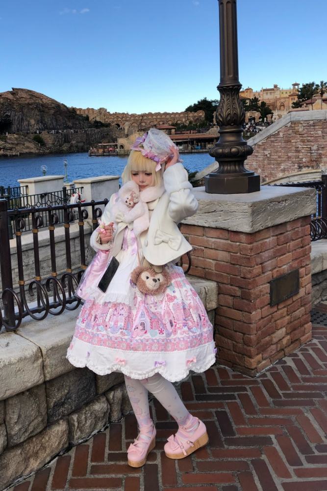Sweet Wool Lolita Pink and White Short Coat
