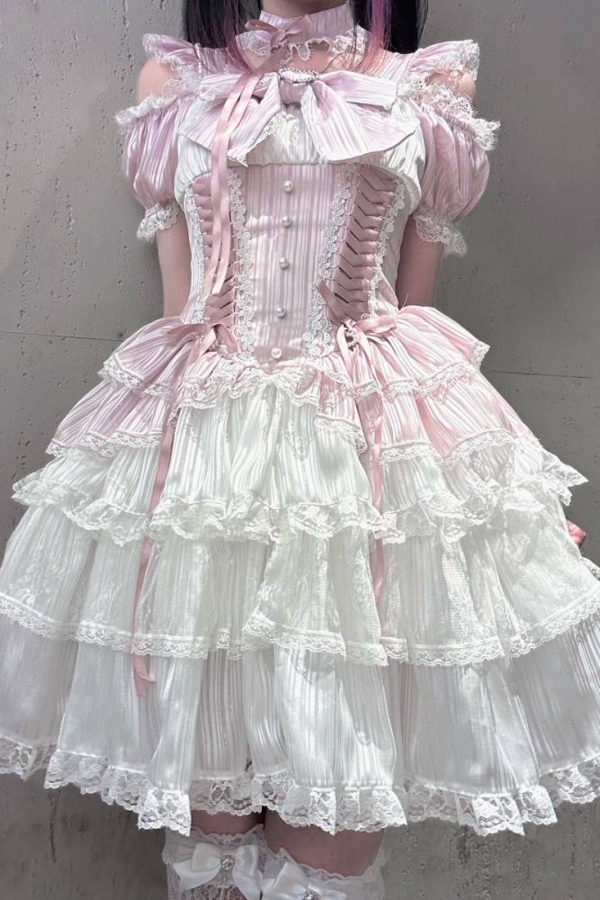 Virtual Paradise Pearl Nocturne Ballet Style Jirai Kei Dress