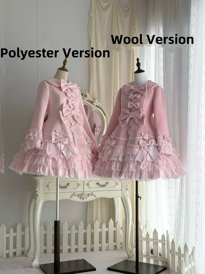 White Bird Pearls Bowknots Sweet Lolita Coat