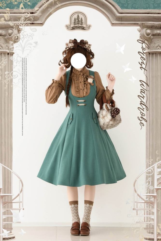 Forest Wardrobe Retro Elegant Corset Jumper and Blouse