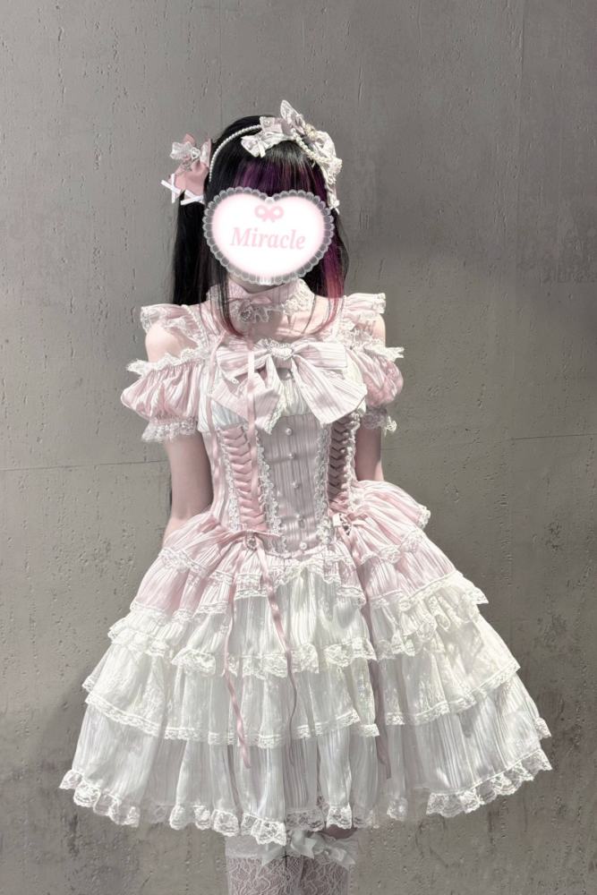 Virtual Paradise Pearl Nocturne Ballet Style Jirai Kei Dress