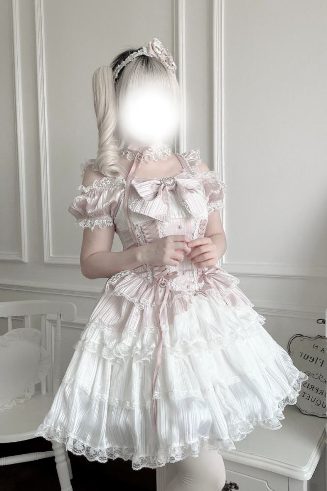 Virtual Paradise Pearl Nocturne Ballet Style Jirai Kei Dress