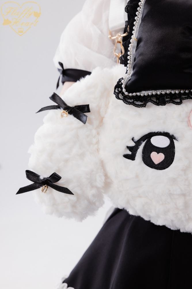 Fluffy Heart Soft Versatile Big Face Bag