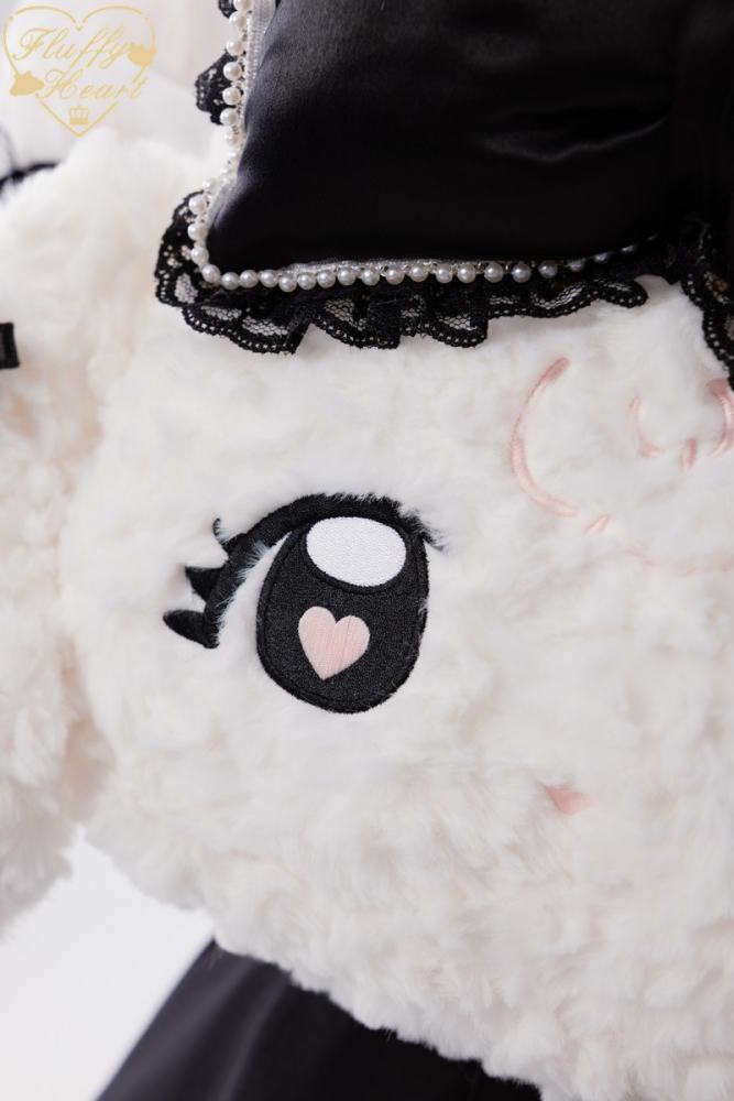 Fluffy Heart Soft Versatile Big Face Bag