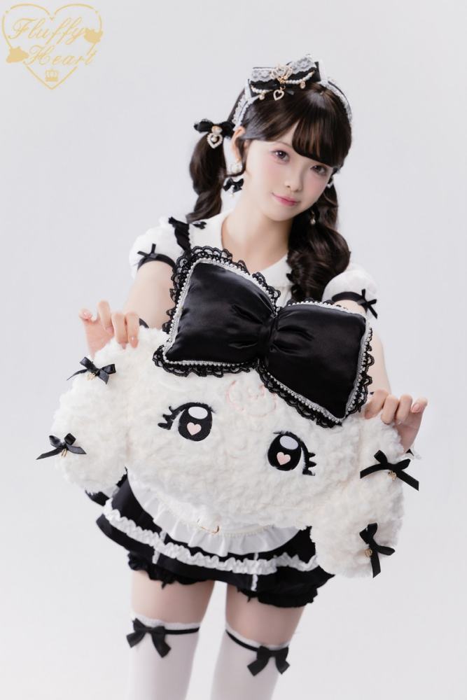 Fluffy Heart Soft Versatile Big Face Bag